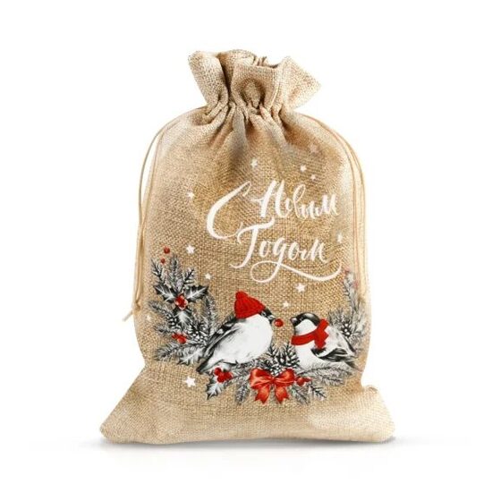 Soma ar uzlīmējamu uzlīmi. Laimīgu Jauno gadu, 16 x 24 cm