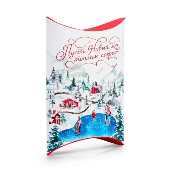 Dāvanu kastīte. Lai Jaunais gads jūs sasilda ar savu siltumu!, 19 x 14 x 4 cm