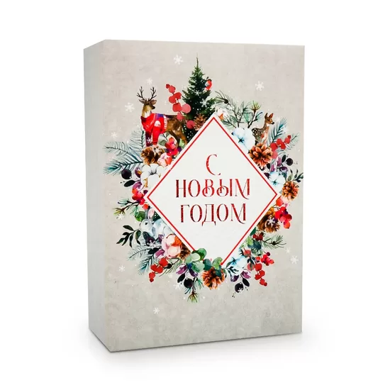 Dāvanu kaste - Jaungada akvarelis, 16 x 23 x 7,5 cm