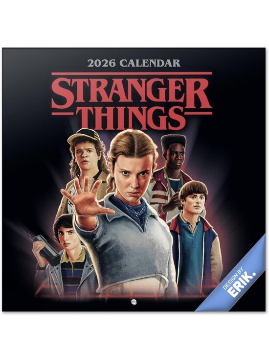 Grupo Erik 2026. gada sienas kalendārs "Stranger Things" 5. sezona. 30 x 30 cm - Official Fan Item