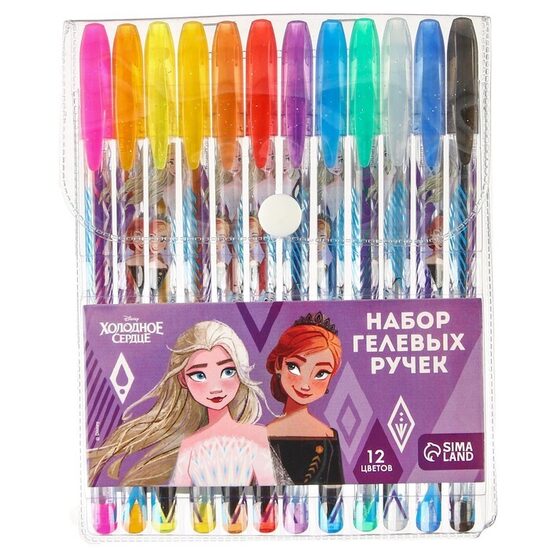 Mirdzošu lodīšu pildspalva, 12 krāsas, Ledus sirds