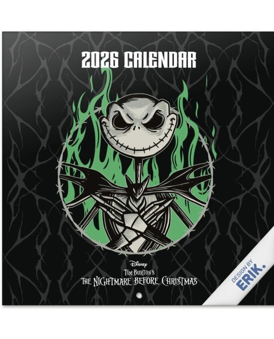 Grupo Erik. 2026. gada sienas kalendārs Disney "Murgs pirms Ziemassvētkiem"