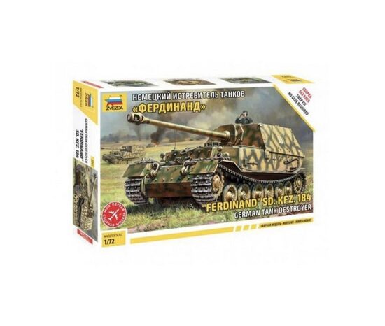 Zvezda 1:72 Sd.Kfz. 184 Ferdinand vācu tanku iznīcinātājs, modeļa komplekts