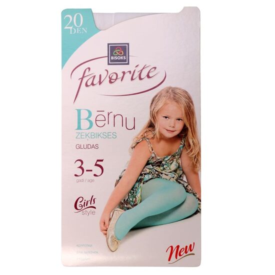 Детские полиамидные колготки Favorite, 20 ден, белые, 3-5 лет
