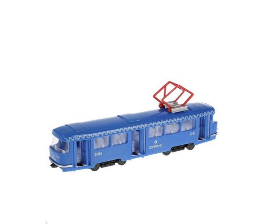 Modelis ar bateriju apgaismojumu un skaņu. Tramvajs, plastmasas, 24 cm,  Technopark