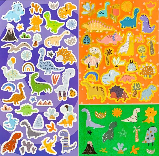 DINOZAURU UZLĪMES 80 GAB DINO UZLĪMES KOMPLEKTS