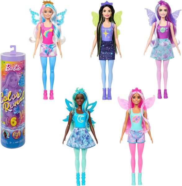 BARBIE COLOR REVEAL RAINBOW GALAXY + 6 SURPRISES HJX61 LELLE