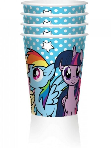 My Little Pony Papīra glāzes 4gab.