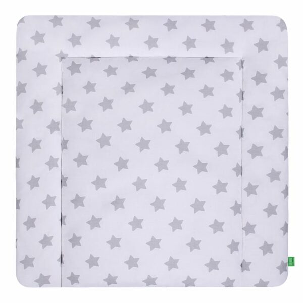 Pārvalks pārtinamajai virsmai Lulando Grey Stars On White , balta/pelēka