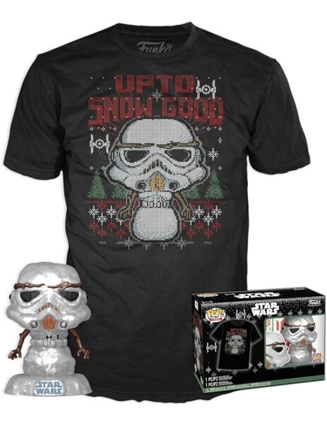 Funko Pop! & Tee: Star Wars - Holiday Stormtrooper figūra un tkrekls