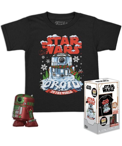 Funko Pocket POP! & Tee: Star Wars - Holiday R2D2 T-Krekls XL