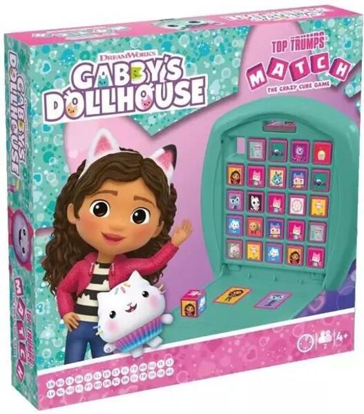  Gabbys Dollhouse - Top Trumps Match Cube Game galda spēle