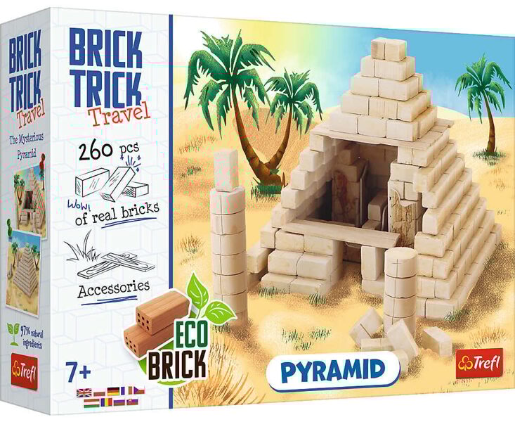 Eko klucīšu komplekts Trefl Brick Trick Travel Piramidė