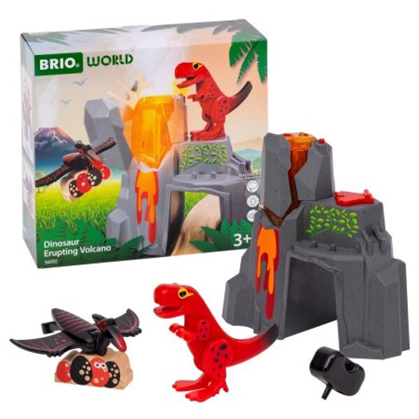 BRIO WORLD dinozauru izvirduma vulkāns, 36092