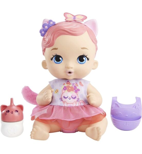 Mattel My Garden Baby Doll pink Feed&Change HHL21