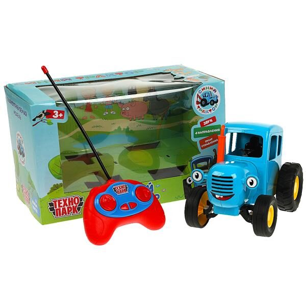 Modelis interaktīvs  ZILS TRAKTORS 20 cm, skaņa, zila, kaste. Tehnoparks SINIJ Traktor Nocenots!