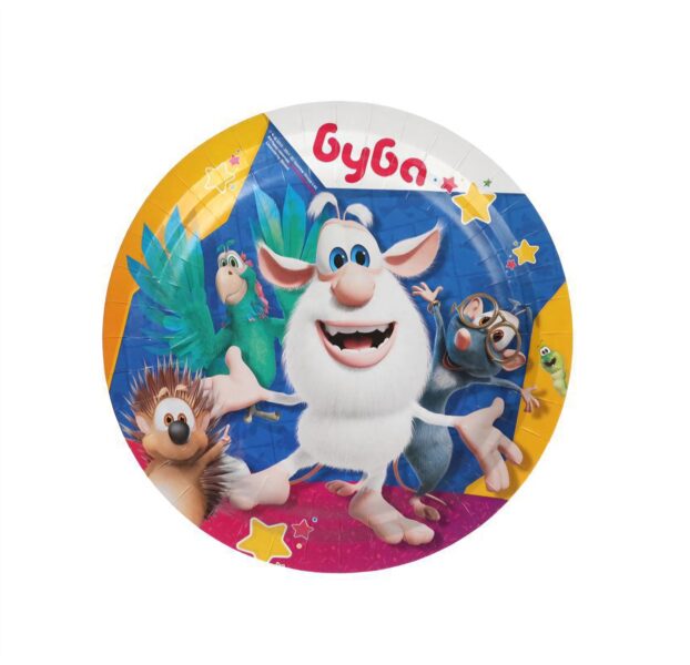 Papīra šķīvji BUBA komplektā 6 gab, 18 cm