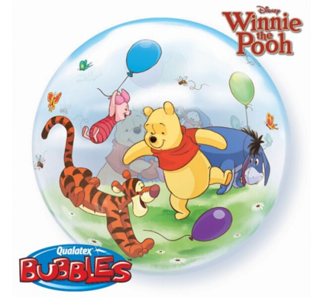 FOIL BALLOON 22" QL BUBBLE SINGLE "WINNIE THE POOH & FRIENDS"