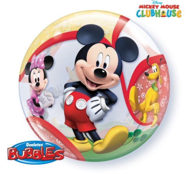 FOIL BALLOON 22" QL BUBBLE SINGLE "MICKEY & HIS FRIENDS"