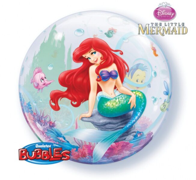 FOIL BALLOON 22" QL BUBBLE SINGLE "LITTLE MERMAID"