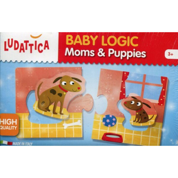 Ludattica spēle bērniem "Baby Logic. Moms and puppies"