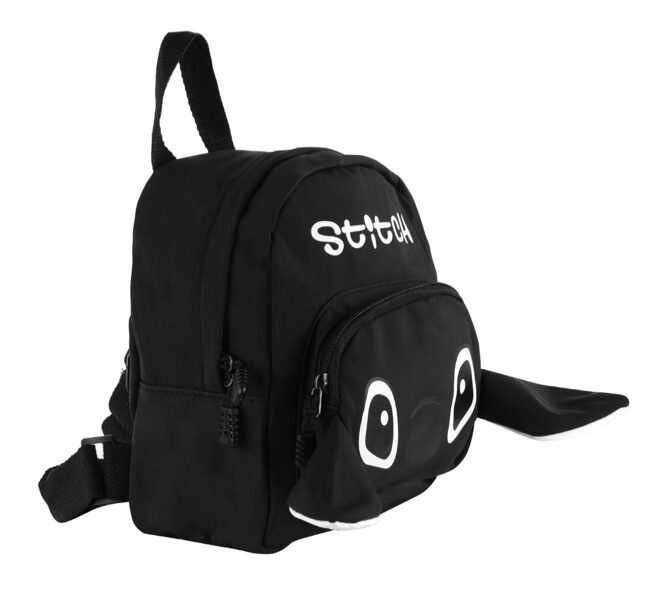 Bērnu mugursoma "Stitch", 21x18x10 cm, melna