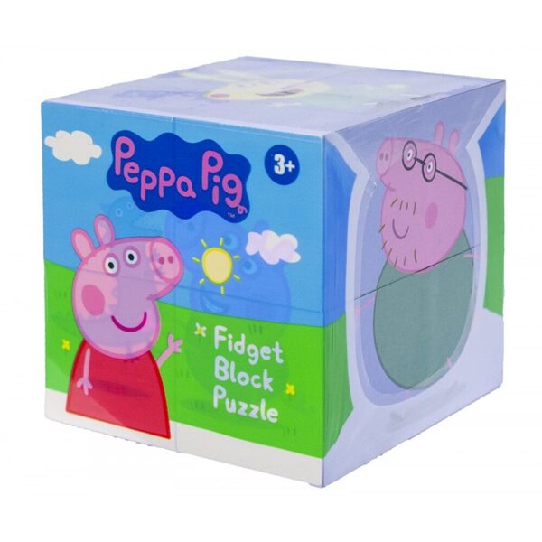 Fidget LOĢISKĀ PUZLE PEPPA PIG SPĒLE ATTĒLU KUBA PUZLE