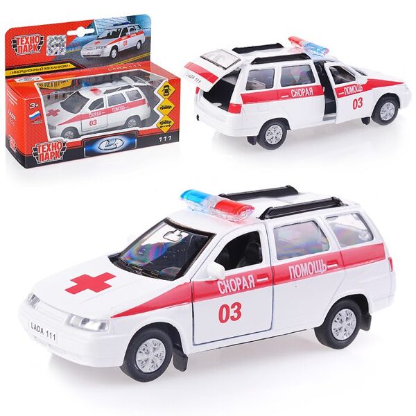 Metāla auto "LADA Priora ambulance" 12 cm