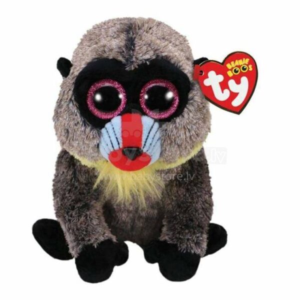 Mīkstā rotaļlieta TY Beanie Boos Baboon Wasabi, brūna, 15 cm