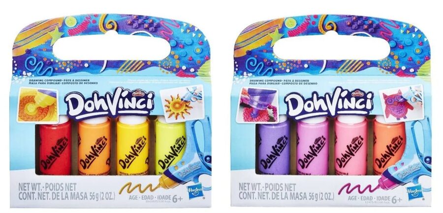 Play-Doh DohVinci zīmēšanas mīkla, iepakojumā pa 4