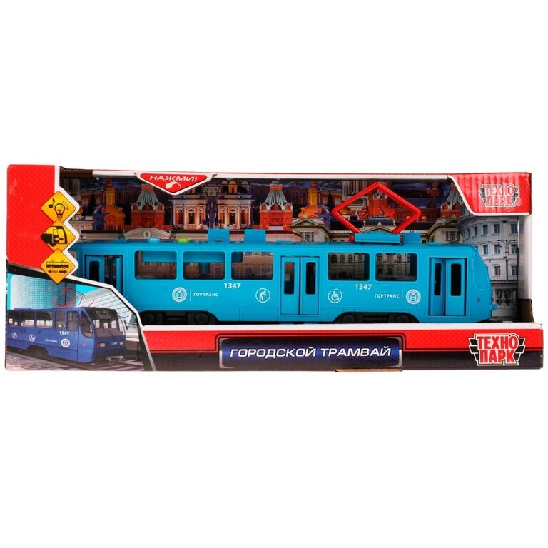 Modelis plastmasas gaismas-skaņas Tramvajs 30 cm